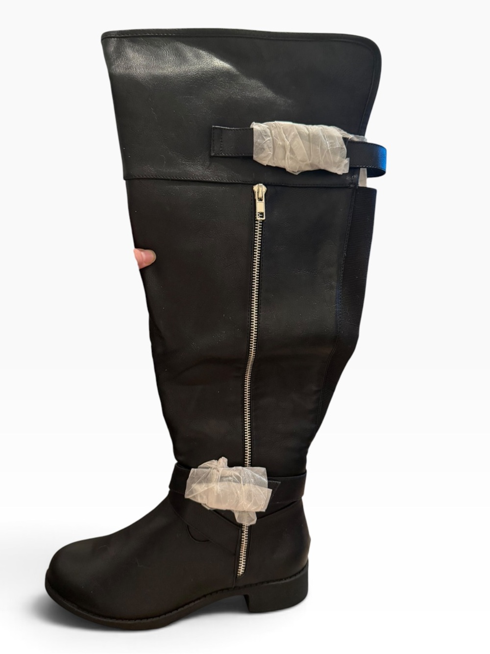 NWT Torrid Black Over the Knee Slide On Boots size 8